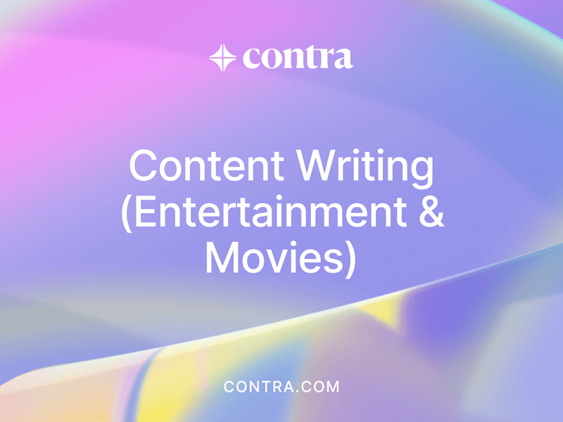 Cover image for Content/Script Writing (Entertainment & Movies)