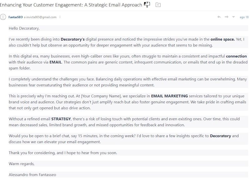 Cover image for Cold Email to a potential Lead (lead generation)