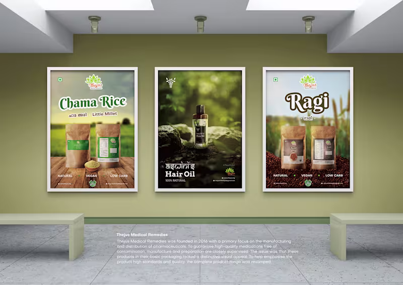 Cover image for Packaging Design | Thejus Medicals | Product Posters 