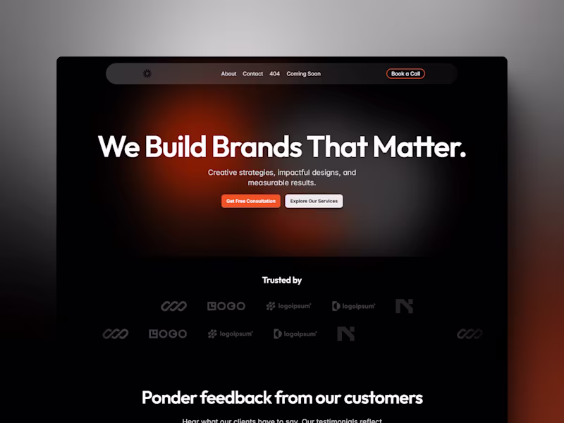 Cover image for Luminous Dark - Framer Agency landing page Website