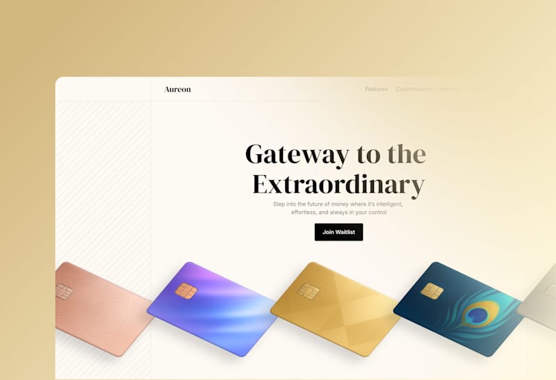 Cover image for Aureon Metal Card - Landing Page