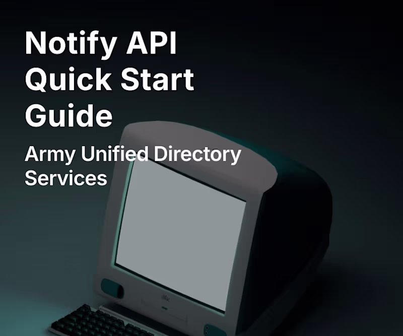 Cover image for AUDS Notify API Quick Start Guide