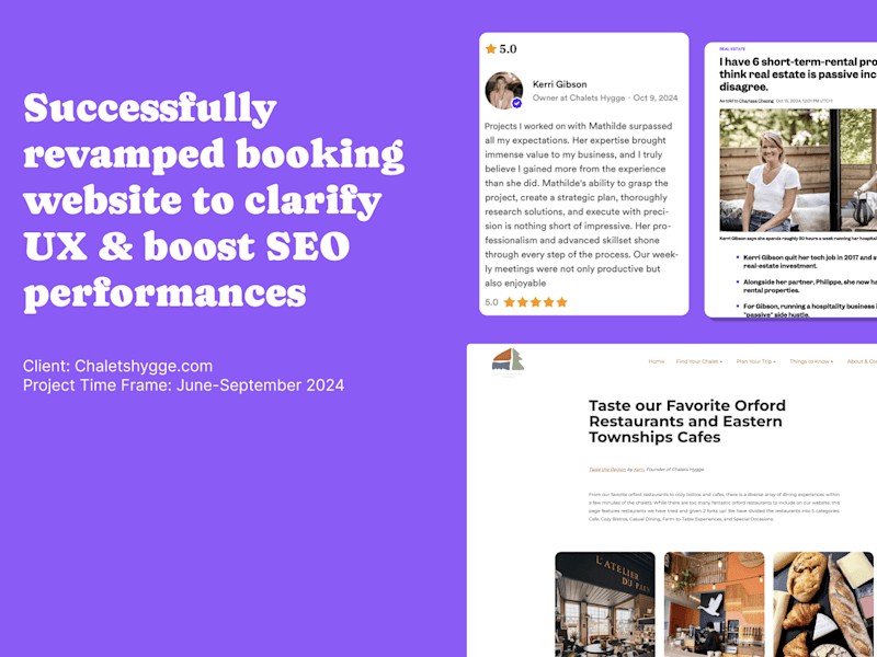 Cover image for Successfully revamped booking website to clarify UX & boost SEO