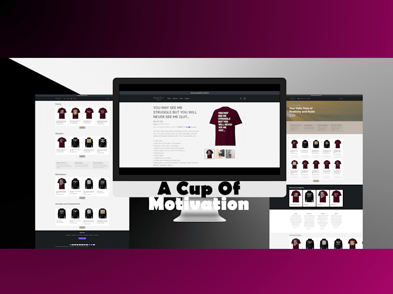 Cover image for Motivational Apparel Website Development