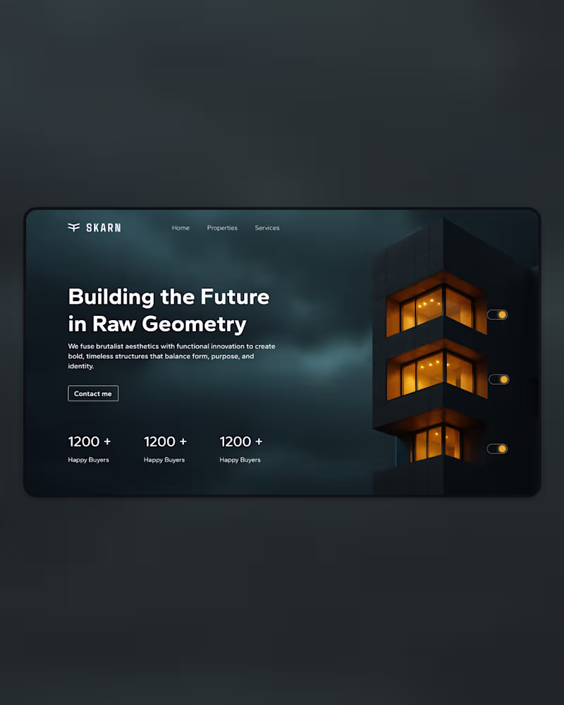 Cover image for Hero prototype RealState
🔗Web : https://skarn.framer.ai
