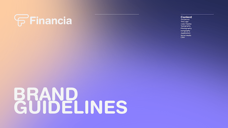 Cover image for Financia Identity Design :: Behance