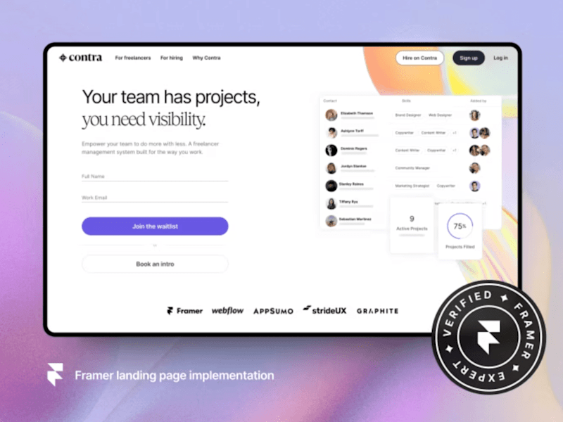 Cover image for Framer Landing Page (Development) ✨