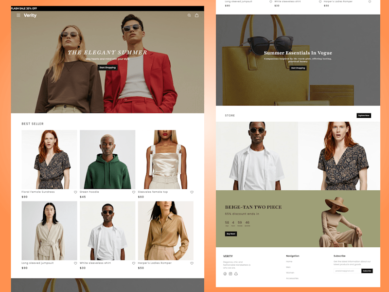 Cover image for Verity Fashion eCommerce Website Design