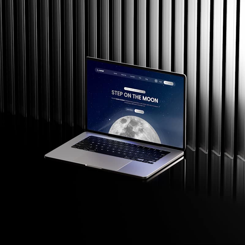 Cover image for UI Design for Educational Landing Page - Lunar
