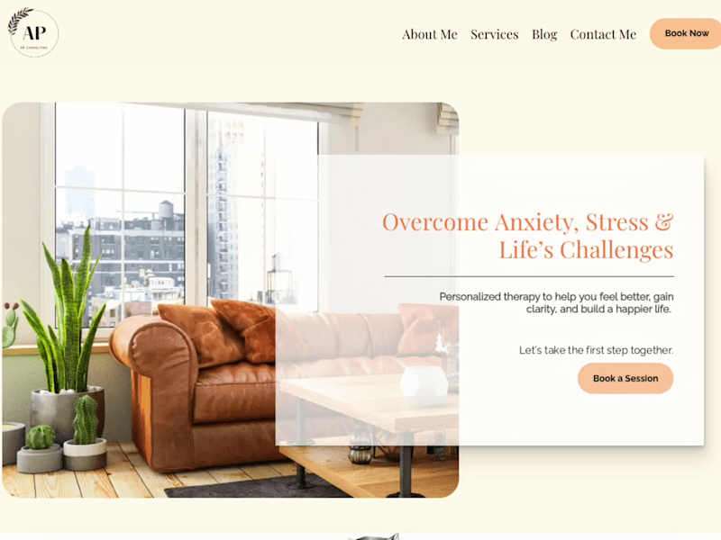 Cover image for Website for NYC Therapist — Amanda Phillips, LCSW