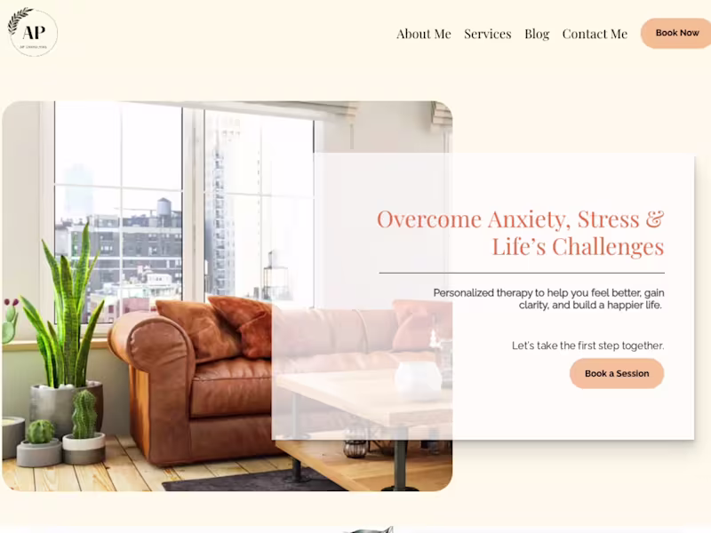 Cover image for Website for NYC Therapist — Amanda Phillips, LCSW