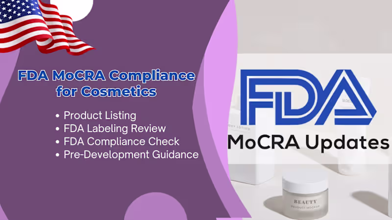 Cover image for list your cosmetic product and review fda mocra compliance