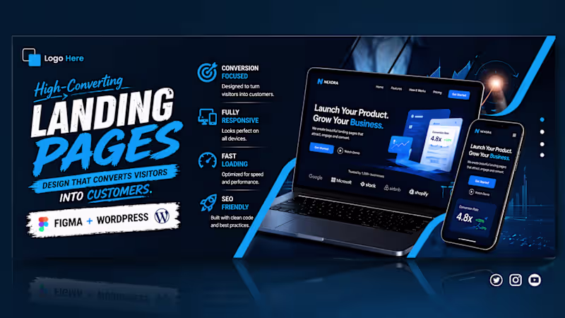 Cover image for High-Converting Landing Page Design | Figma + WordPress