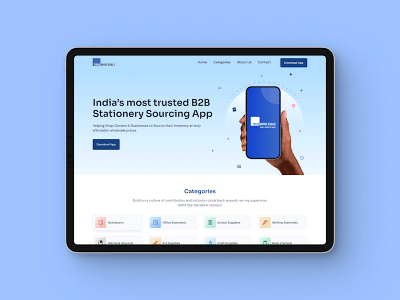 Cover image for True Wholesale Webs & App re-design