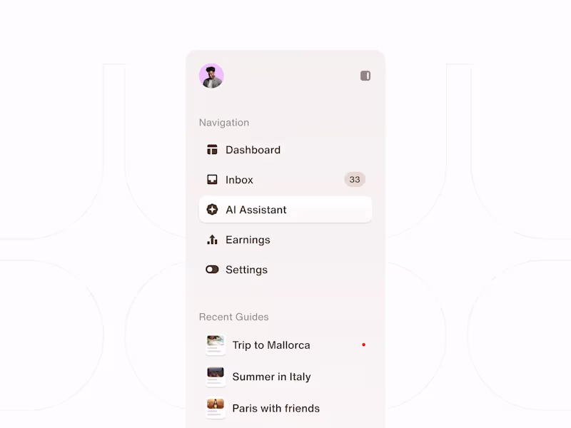 Cover image for Working on a dashboard UI, this is the sidebar navigation.