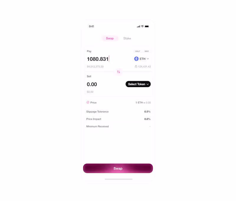 Cover image for Swap token / Dapp design