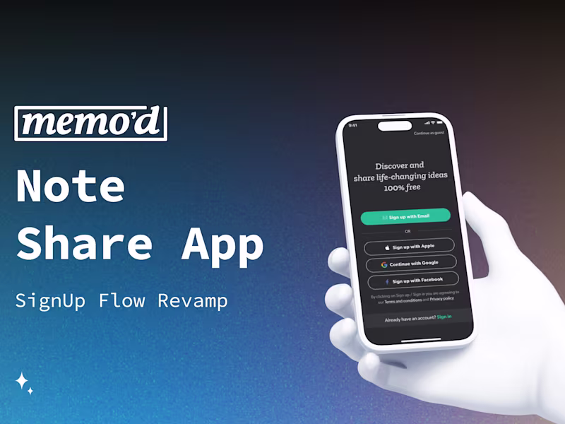 Cover image for Enhancing User Experience of Memo'd Onboarding