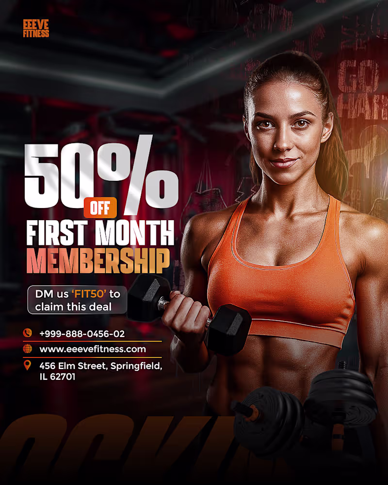 Cover image for Professional Fitness social media posts designs 
