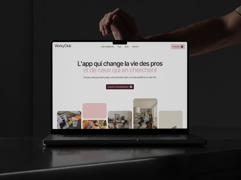 Cover image for Worky Club - Mobile App Landing Page