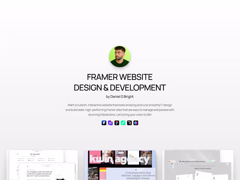 Cover image for Framer • Website Design & Development
