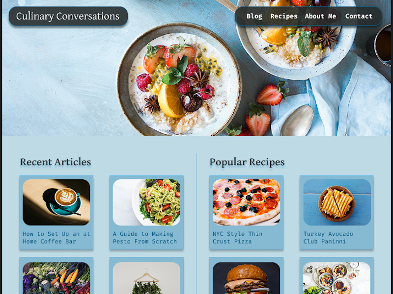 Cover image for Food Blog Concept Design