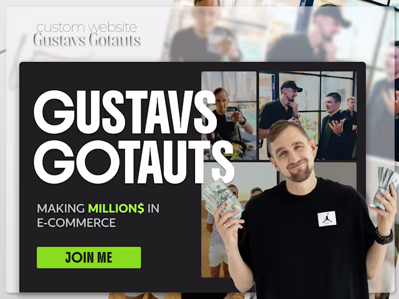 Cover image for Personal Brand website for Ecommerce Entrepreneur