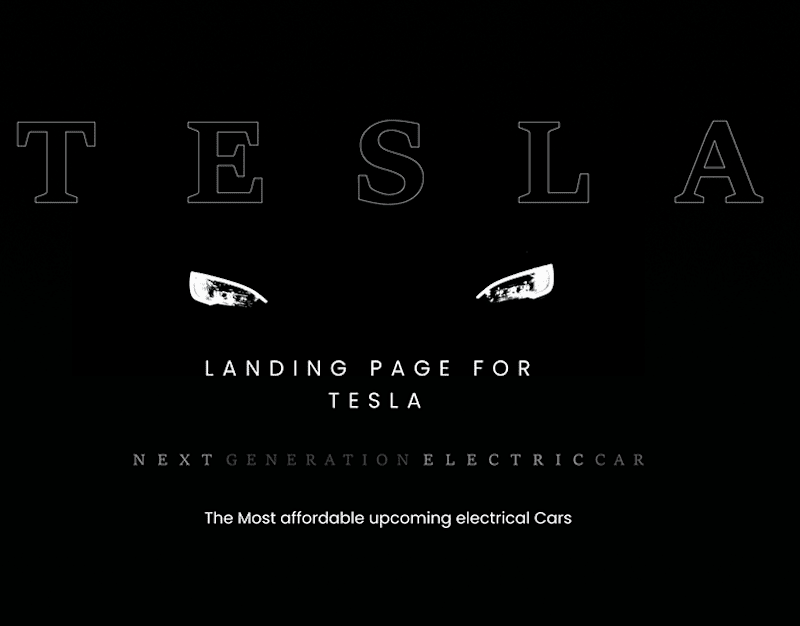 Cover image for TESLA Landing Page on Behance