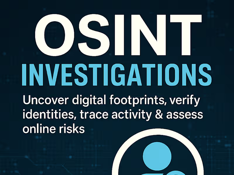 Cover image for Investigations & Digital Tracing for Businesses and Individuals