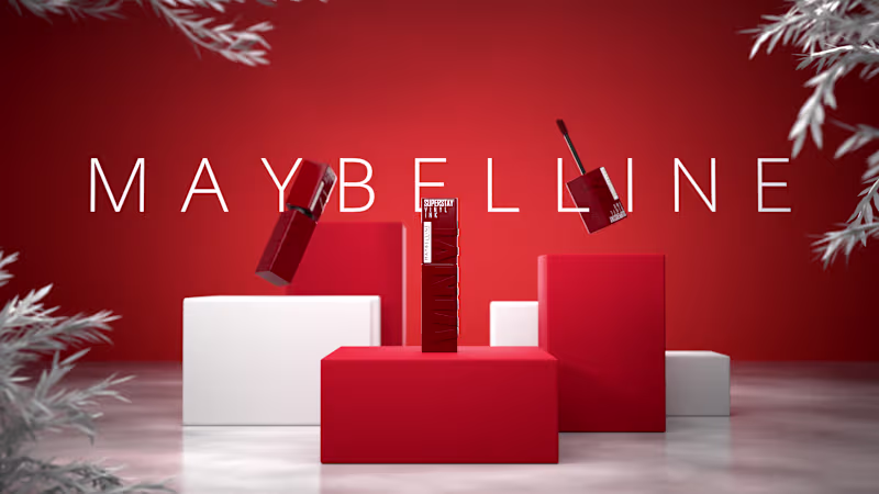 Cover image for Maybelline Vinyl ink lipstick mockup