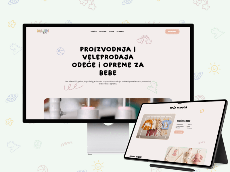 Cover image for Hajdi Baby – B2B Wholesale Landing Page