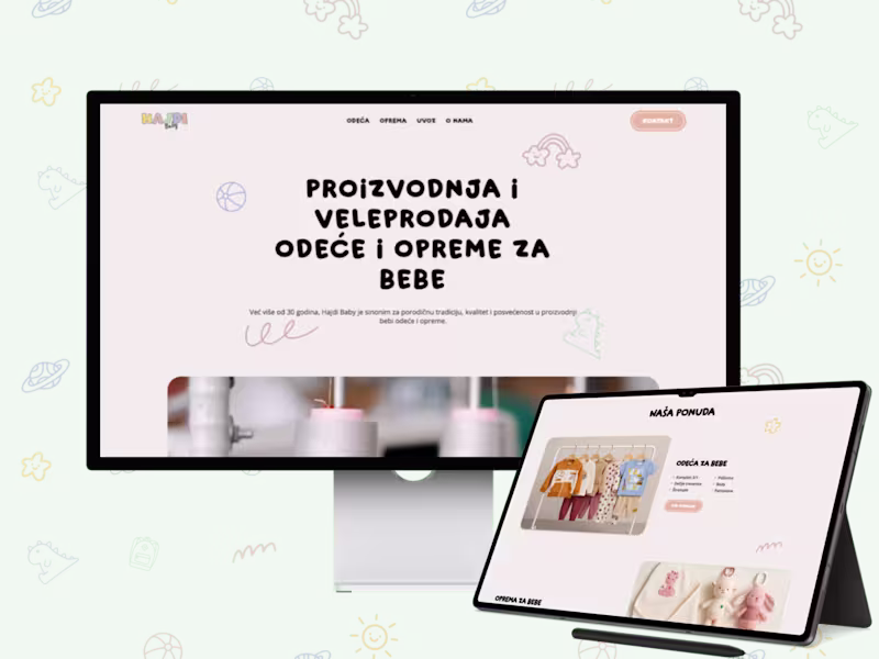 Cover image for Hajdi Baby – B2B Wholesale Landing Page