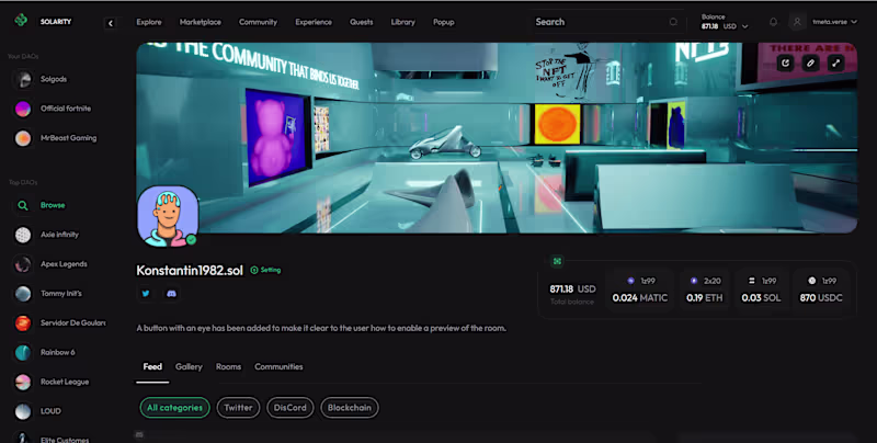 Cover image for Solarity VR Community Project