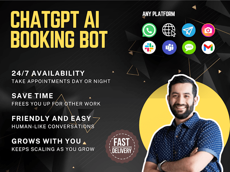 Cover image for AI chatbot for your business (Booking, Lead Gen, Q&A, ...)