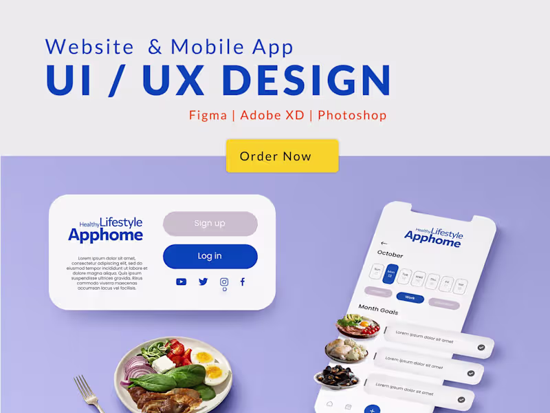 Cover image for I will do mobile app UI UX design in Figma