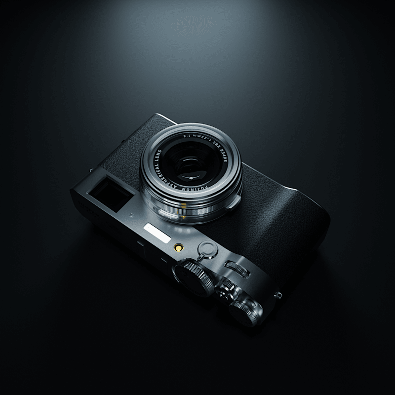 Cover image for Fujifilm X100v - Modeling, Texturing & Rendering on Behance