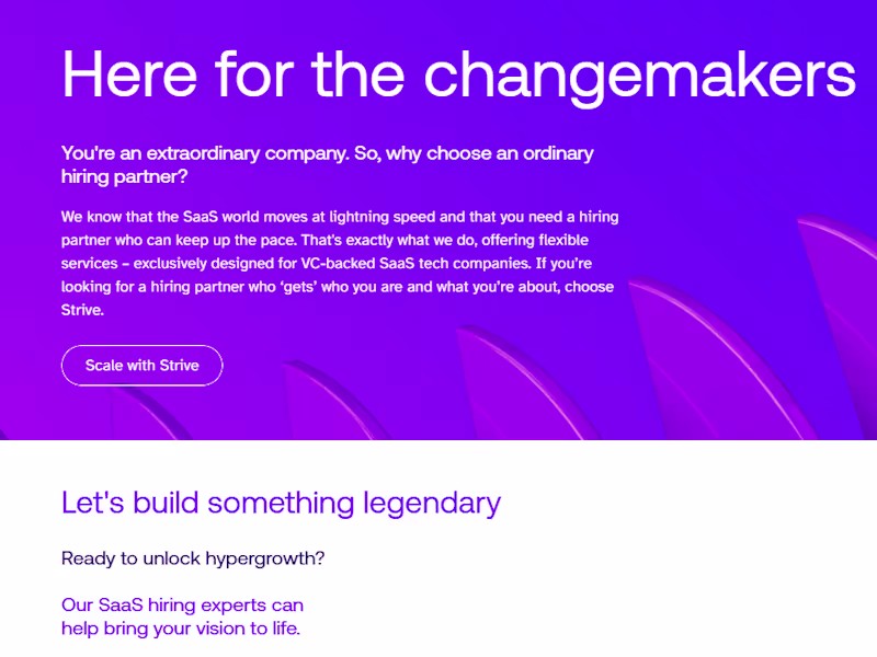 Cover image for Creating website copy for a SaaS recruiter 