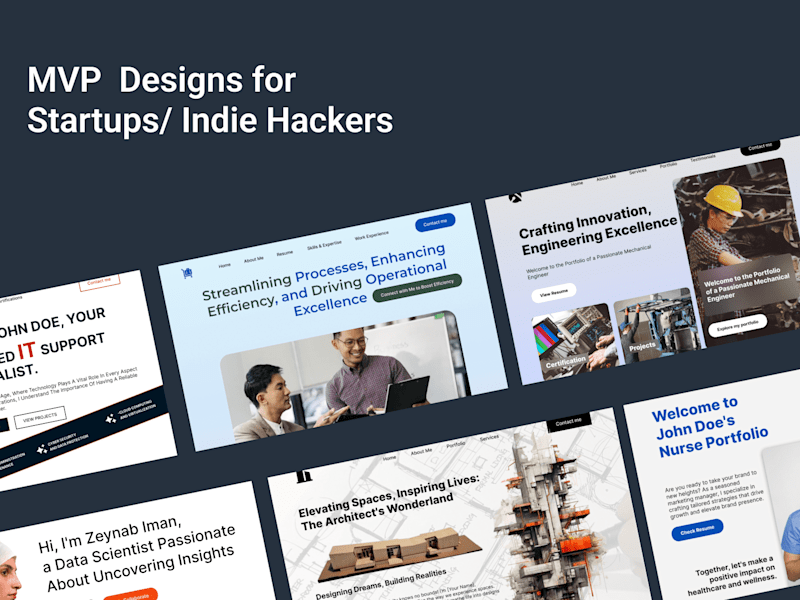 Cover image for MVP (Minimum Viable Product) Design for Startups/ Indie Hackers