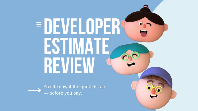 Cover image for Developer Estimate Review