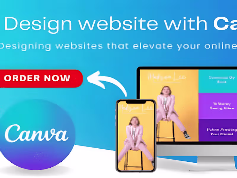 Cover image for I will create responsive website by using Canva 