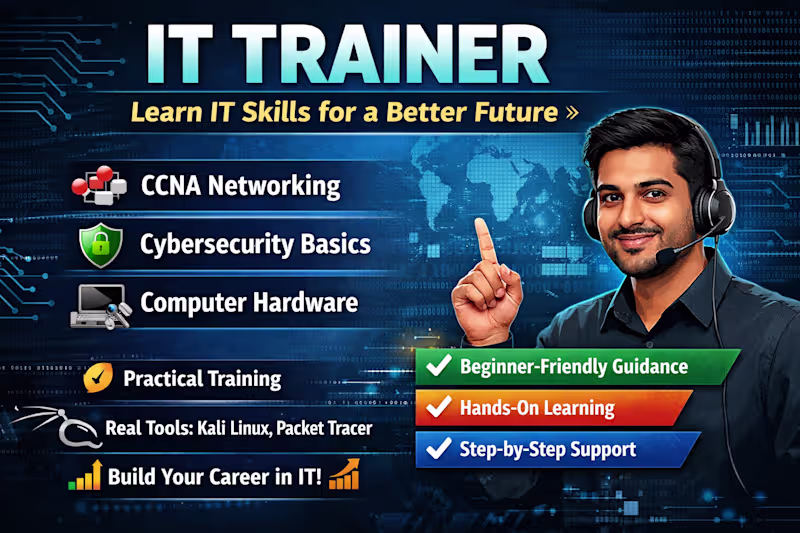 Cover image for IT Trainer | CEH | CCNA | Hardware & Networking