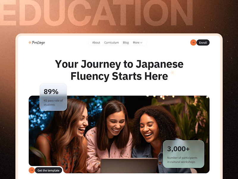Cover image for ProLingo | Language Learning Framer Website