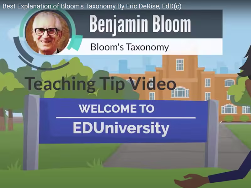 Cover image for Best Explanation of Bloom's Taxonomy (Government)