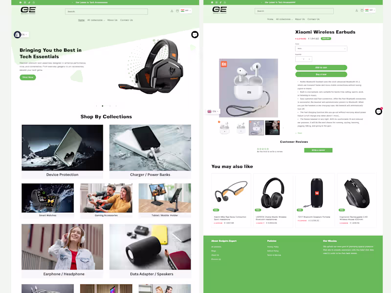 Cover image for Gadgets Expert Tech Accesories | Shopify Website