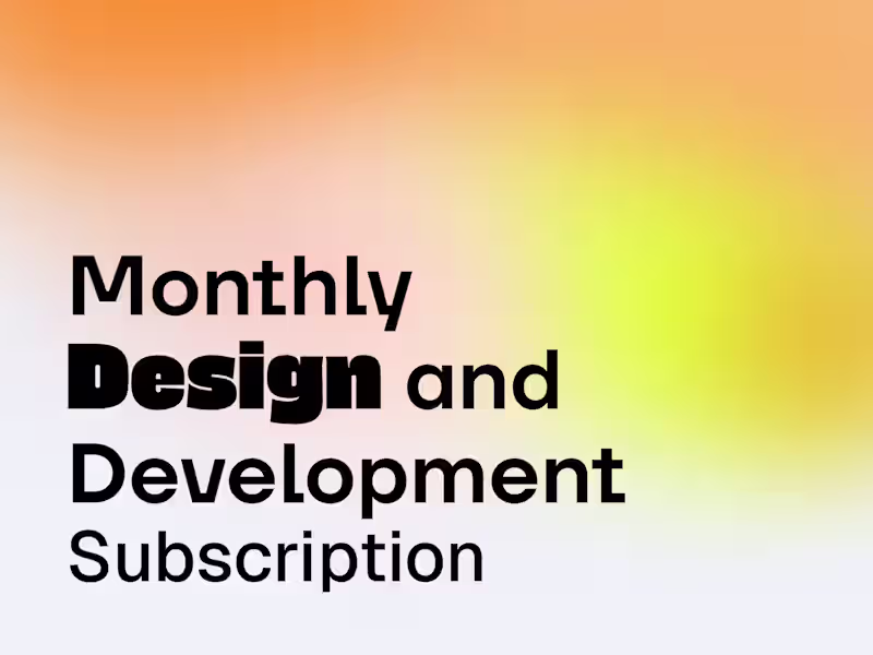 Cover image for Monthly Design & Development Retainer