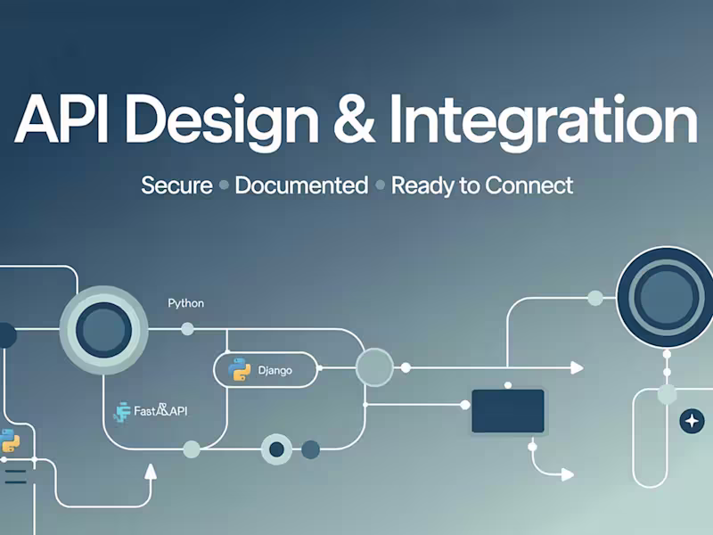 Cover image for API Design & Integration (Python, Django, FastAPI)