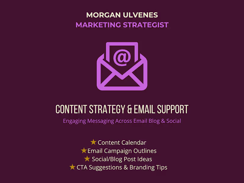 Cover image for Content Strategy & Email Marketing Support