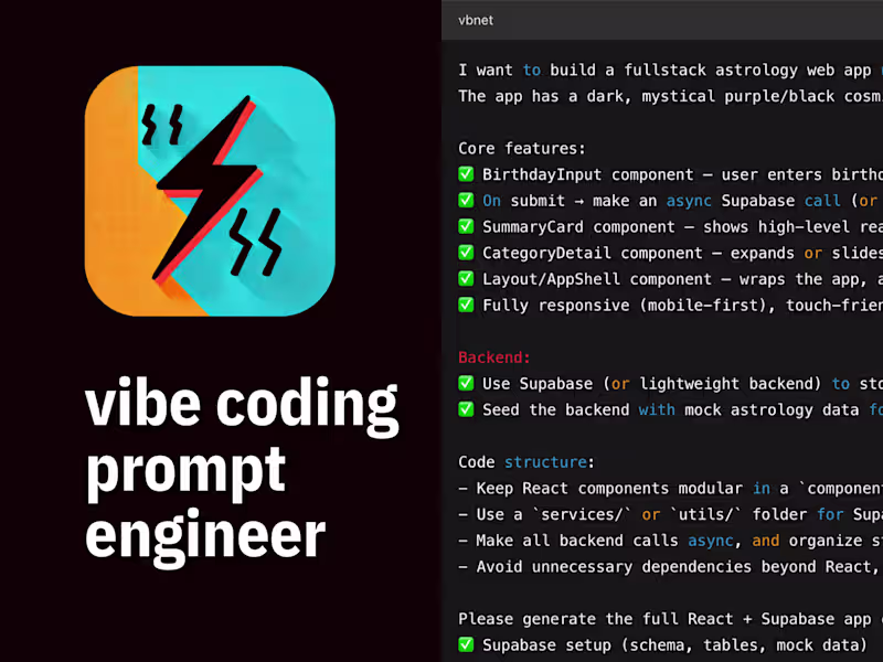Cover image for Vibe Coding Prompt Engineer [Custom GPT]
