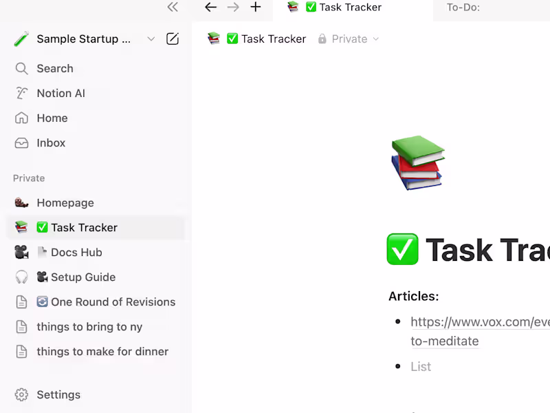Cover image for Notion Workspace Setup for Startups & Small Teams
