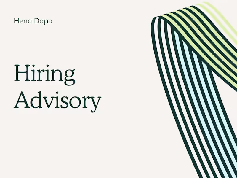 Cover image for Hiring Advisory