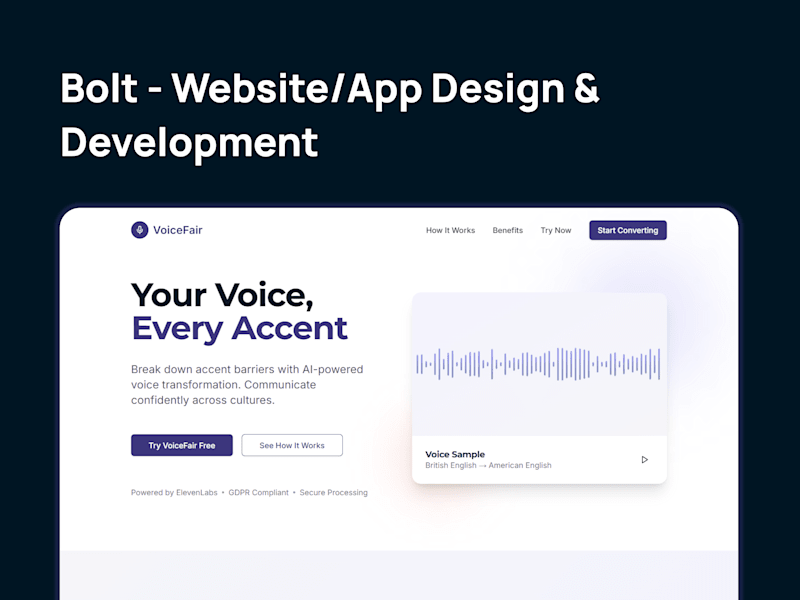 Cover image for Bolt - Website/App Design & Development